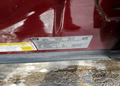 2017 Chevrolet Traverse Lt z USA, uszkodzony, nr VIN 1GNKVGKD6HJ218914